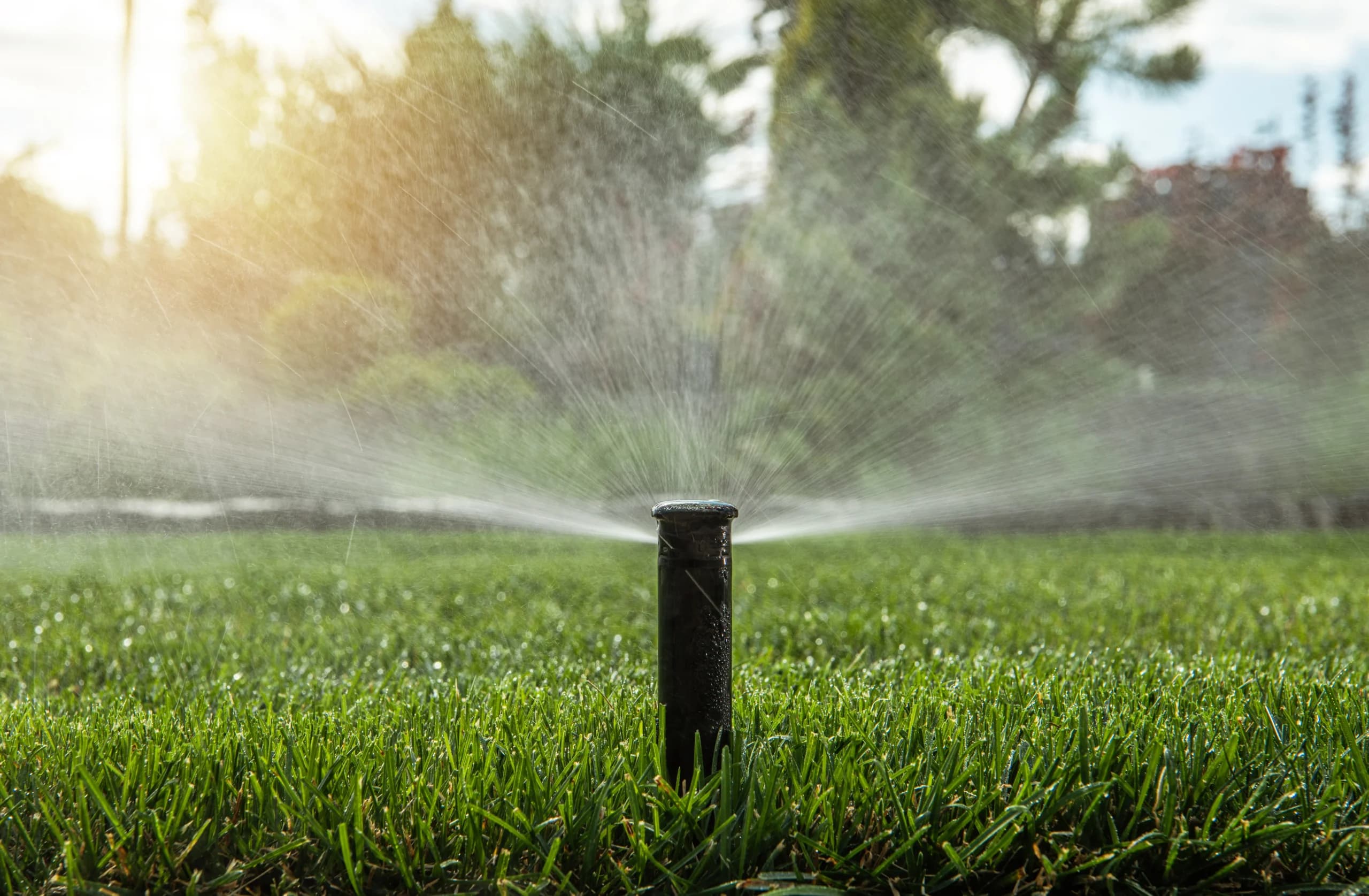 Hunter Bewässerungsdüse in einem Garten